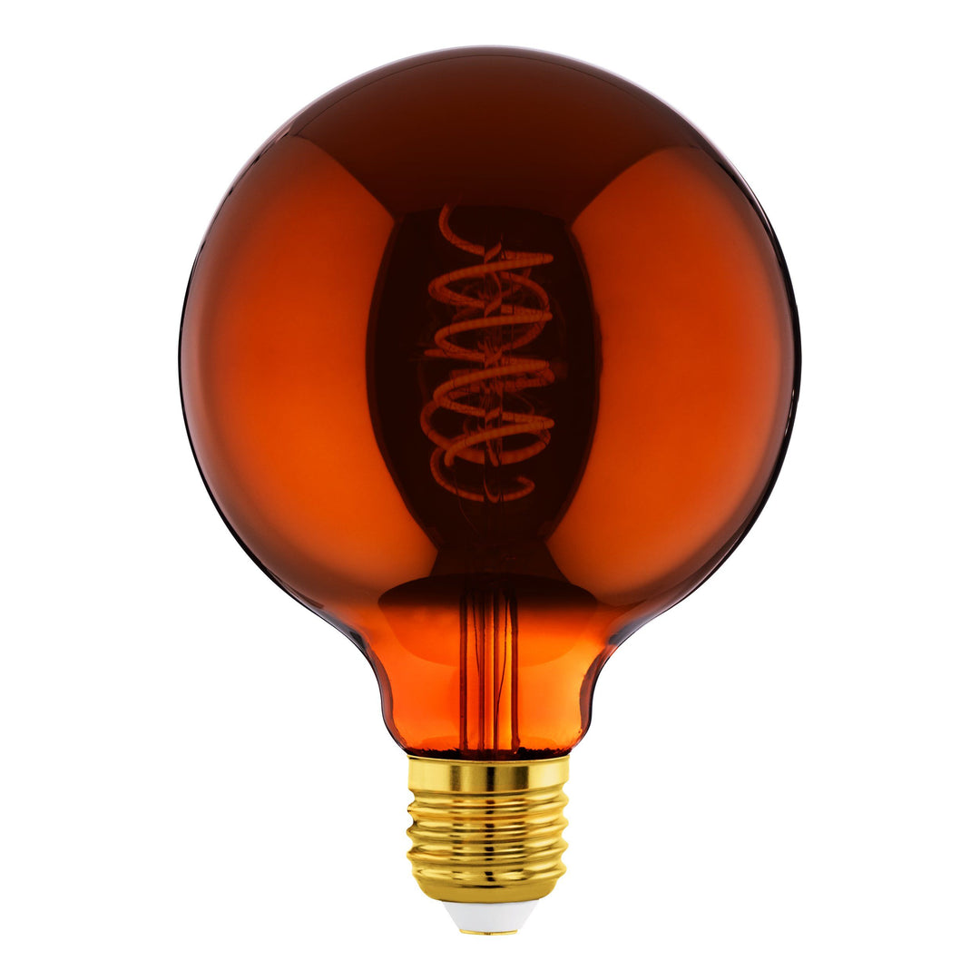 4W E27 LED G125 globe copper/black/amber