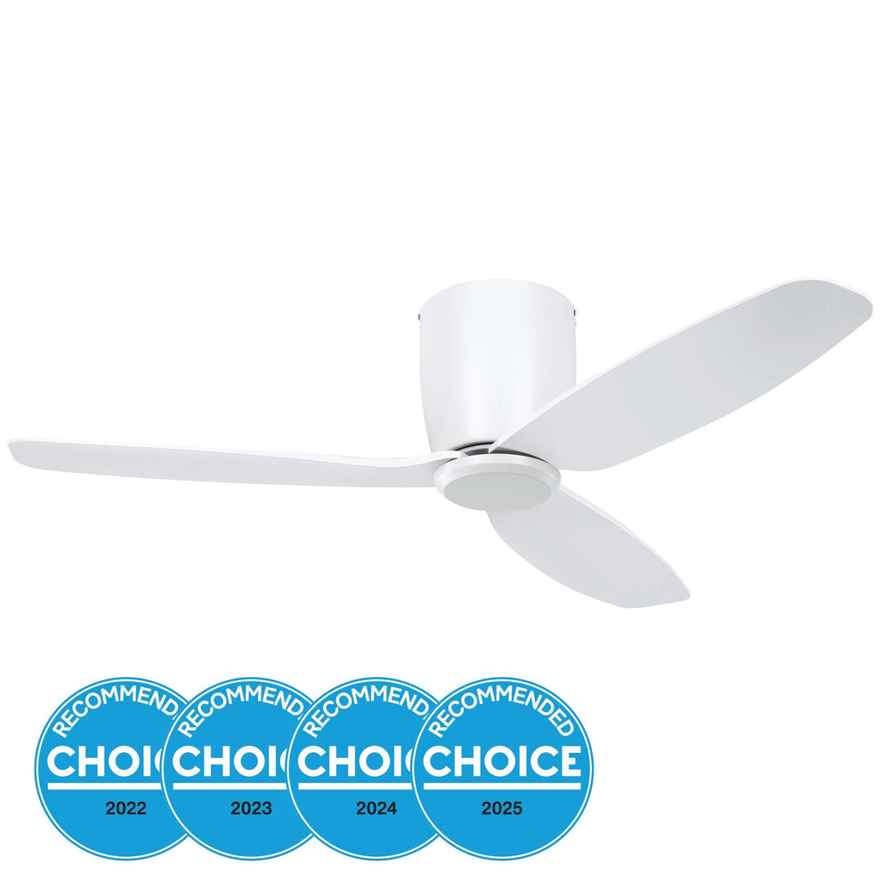 SEACLIFF 44 DC hugger ceiling fan-Matte Black/White White Ceiling Fan