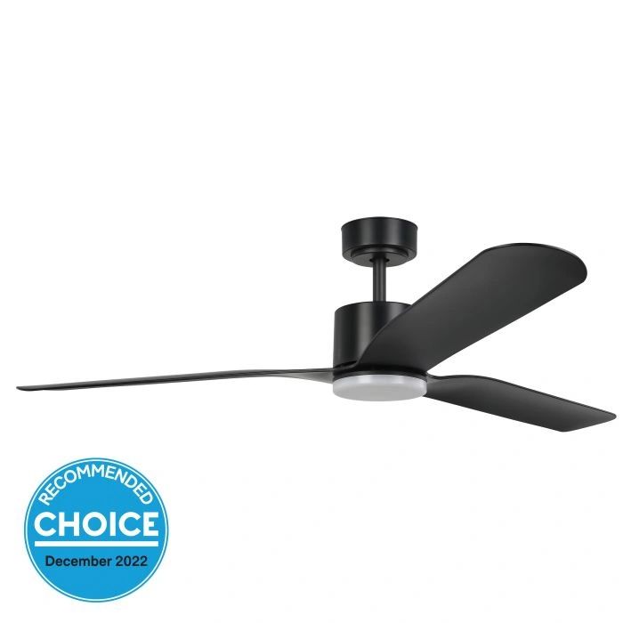 EGLO ILUKA 60 DC ceiling fan with LED light MATTE BLACK