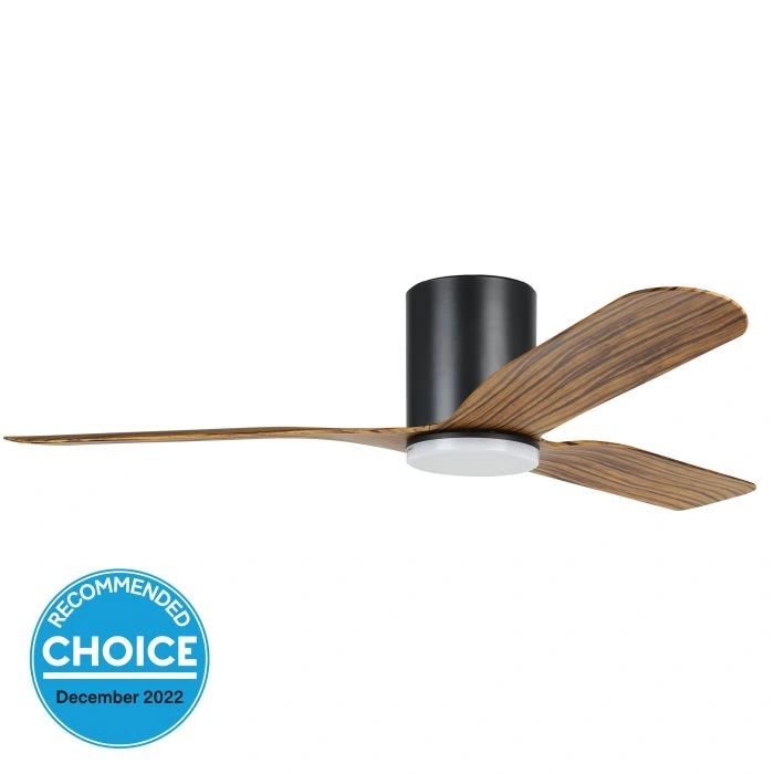 EGLO ILUKA 52 DC hugger ceiling fan with LED light BROWN RUSTIC