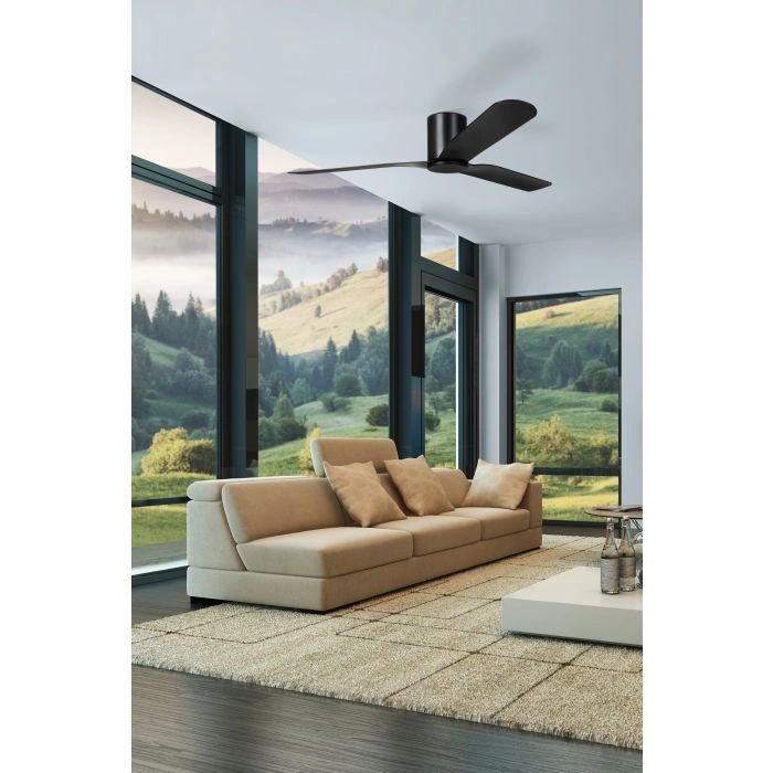 EGLO ILUKA 60 DC hugger ceiling fan MATTE BLACK