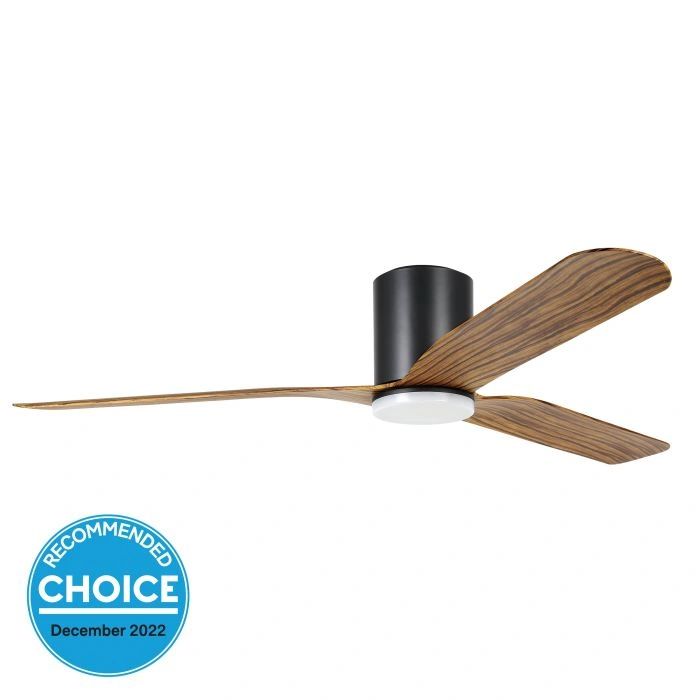 EGLO ILUKA 60 DC hugger ceiling fan with LED light BROWN RUSTIC