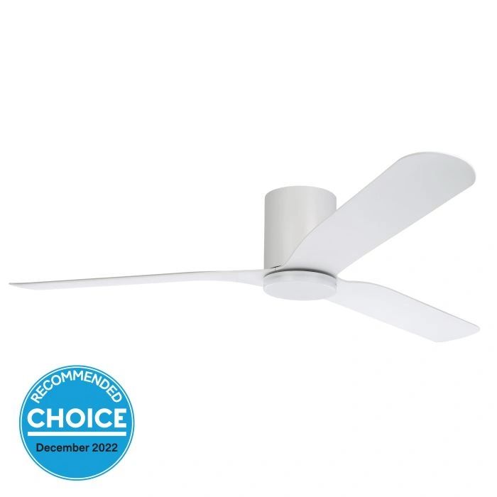 EGLO ILUKA 60 DC hugger ceiling fan with LED light WHITE MATT