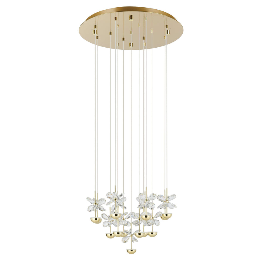 PIANOPOLI 3 15 lights pendant with Round base Pendant