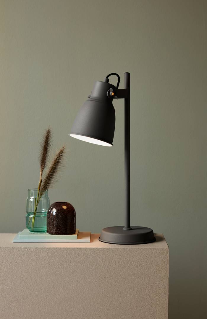 Adrian E27 | Table Lamp | Anthracite/Grey