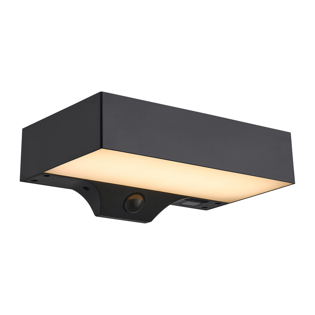 Monay Square Up and Down Solar Wall light Black Solar Wall Light