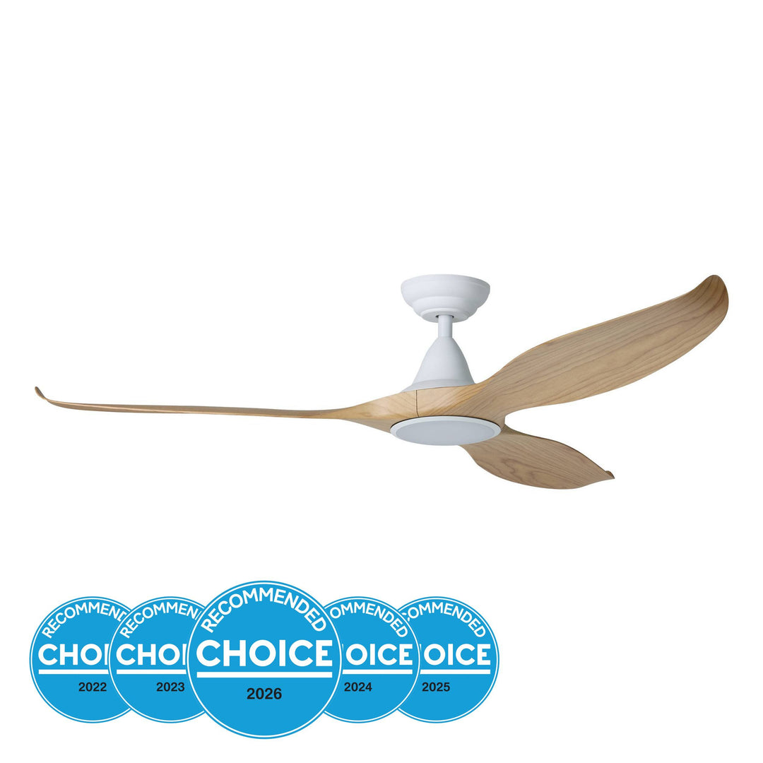 EGLO NOOSA 60 DC ceiling fan Blackbutt with LED Light