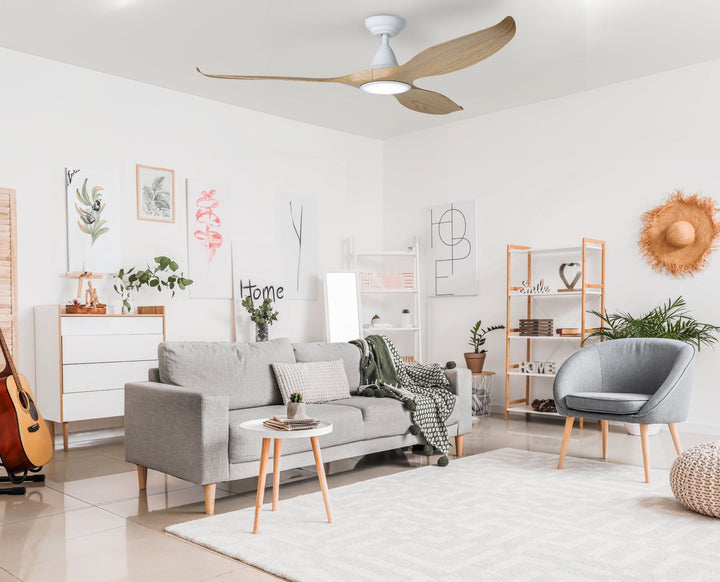 EGLO NOOSA 60 DC ceiling fan Blackbutt with LED Light
