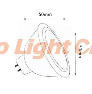 3W LED MR16 12V Light Globe Plastic+ Aluminium