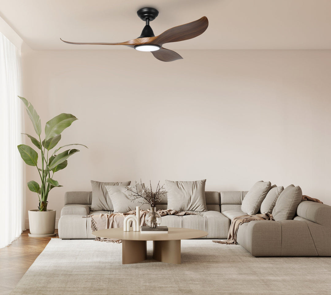 EGLO NOOSA 52 DC ceiling fan with LED light Teak Ceiling Fan
