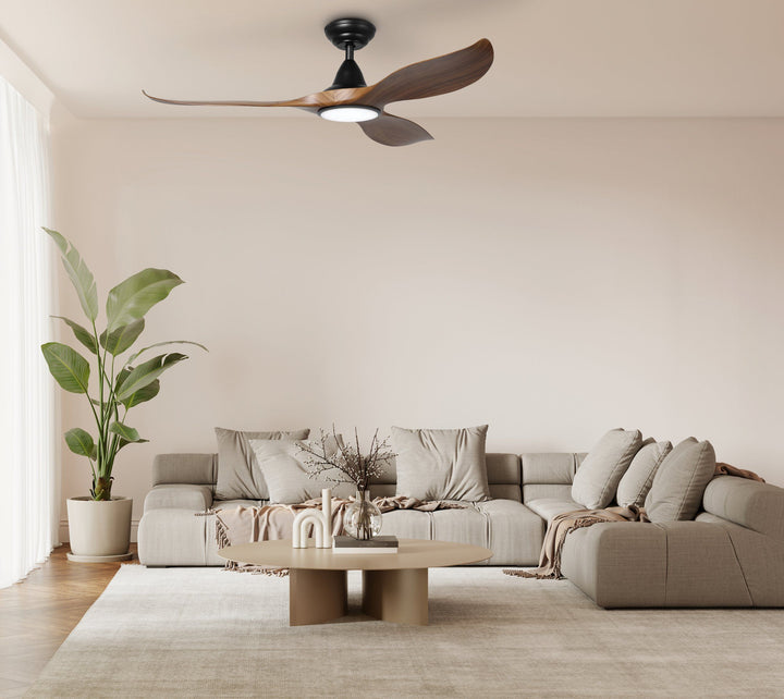 EGLO NOOSA 52 DC ceiling fan with LED light Teak Ceiling Fan