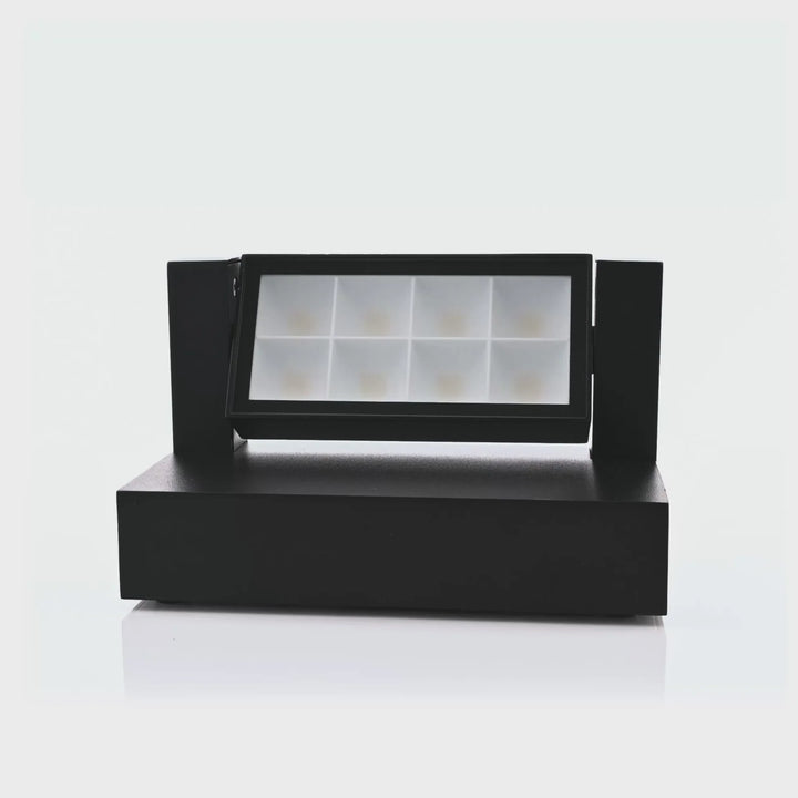 HV3731T-BLK- Locu Aluminium Black Adjustable 12w LED Floodlight Wall light