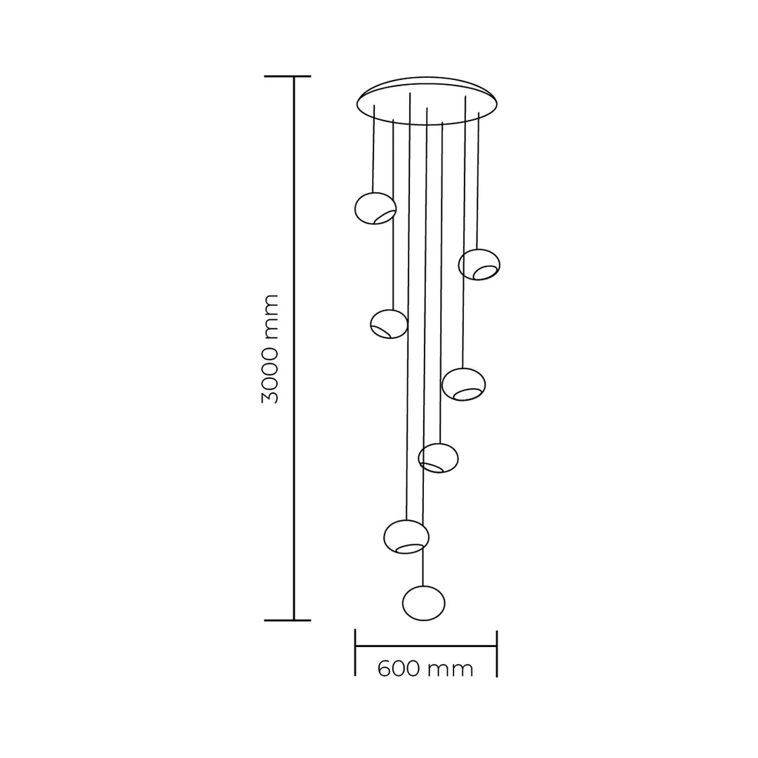 Carrara 7 Light Pendant Light pendant