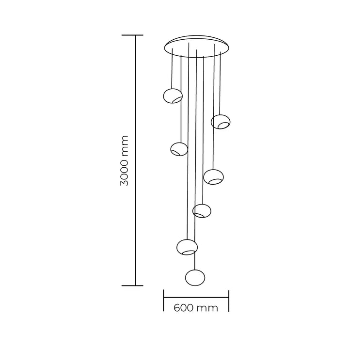 Carrara 7 Light Pendant Light pendant