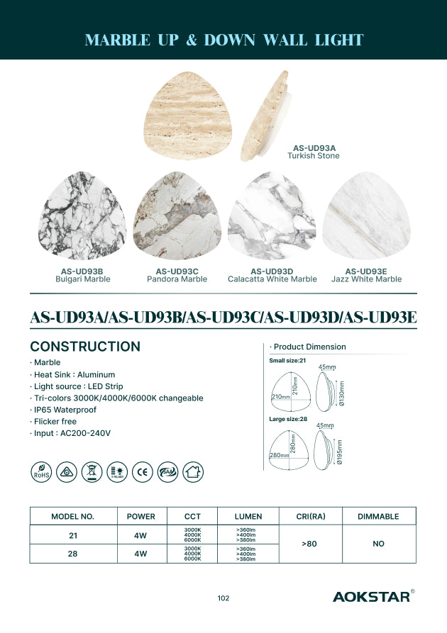 ALBACETE Stone Outdoor Wall Light