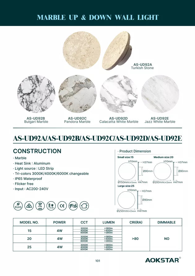 Halo Stone Outdoor Wall Light