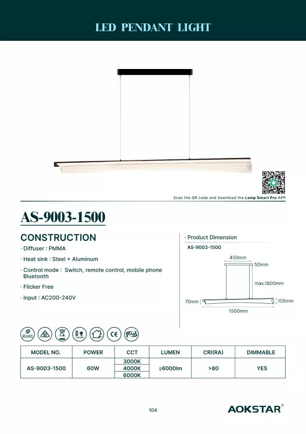 Rheine Pendant light (Copy) Pendant