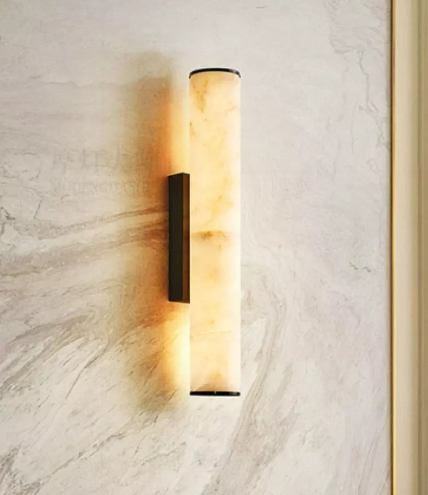 Spanish Marble Stone Cylinder Wall light