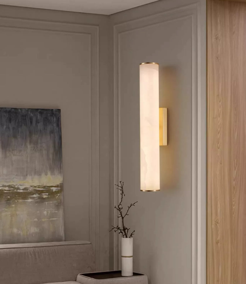Spanish Marble Stone Cylinder Wall light