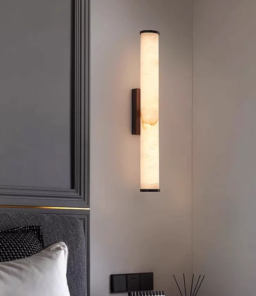 Spanish Marble Stone Cylinder Wall light