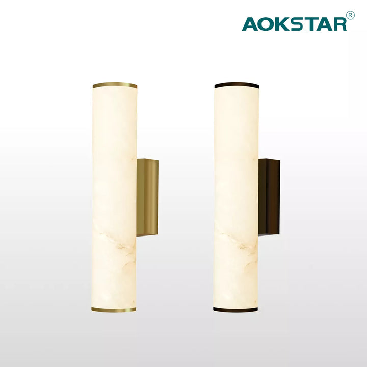 Spanish Marble Stone Cylinder Wall light
