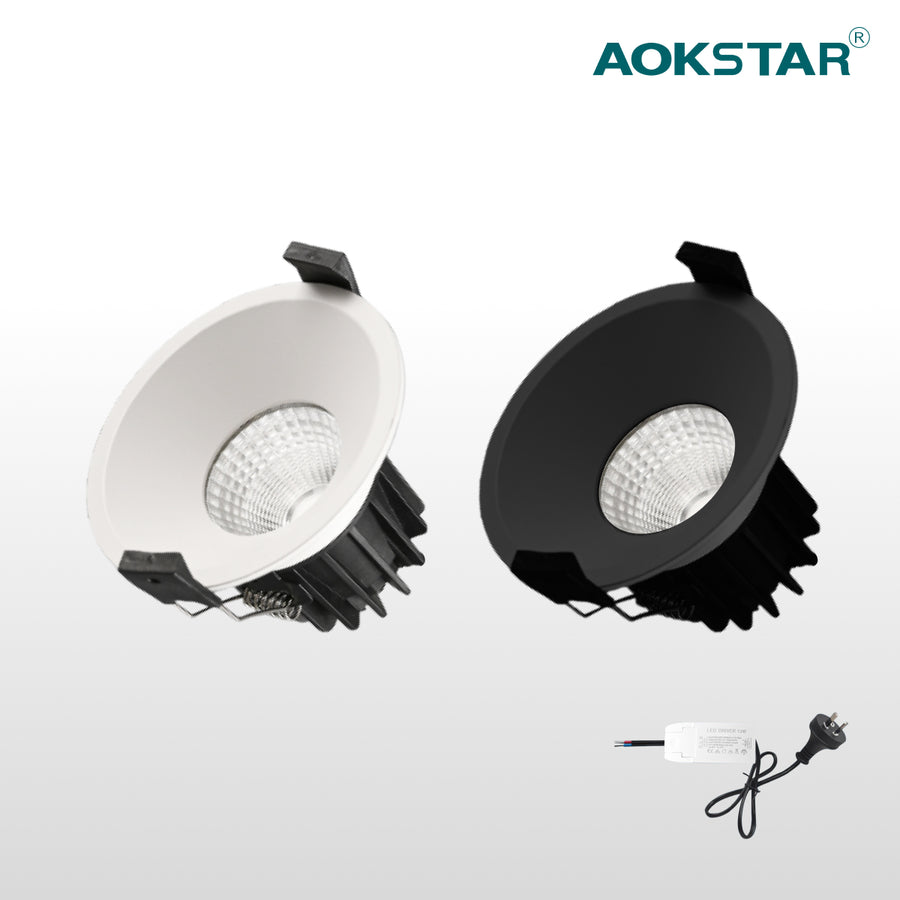 Aokstar LED COB 13W dimmable Downlight, Flicker Free Downlight