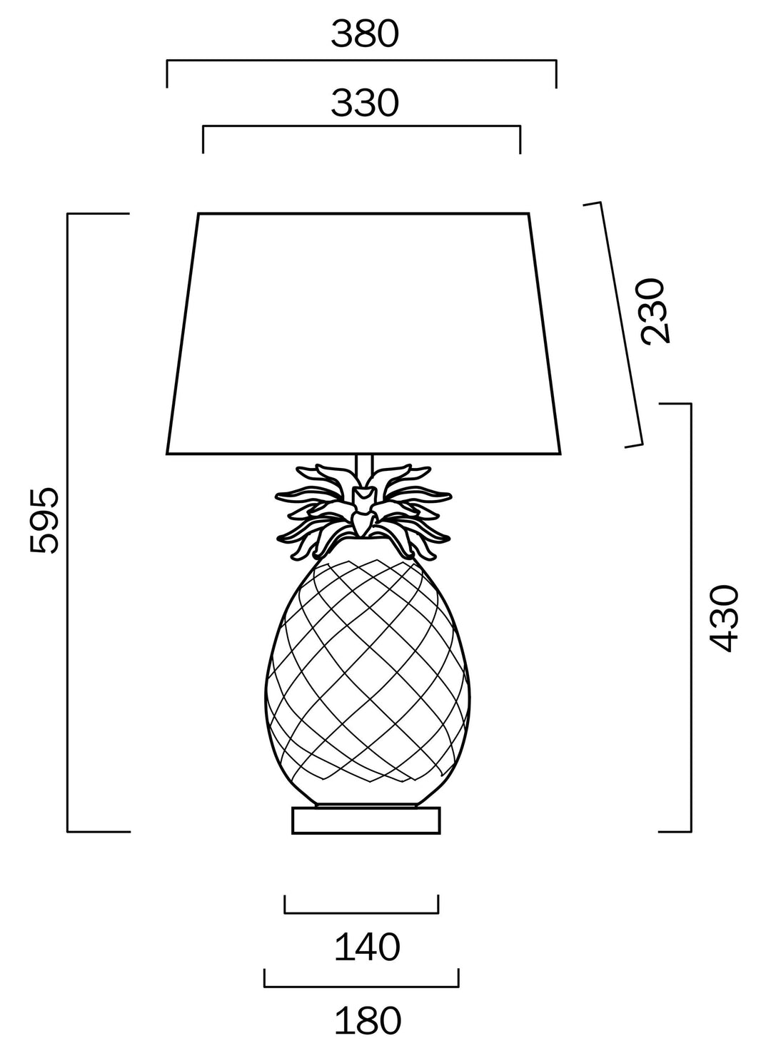 TELBIX ANANAS TABLE LAMP