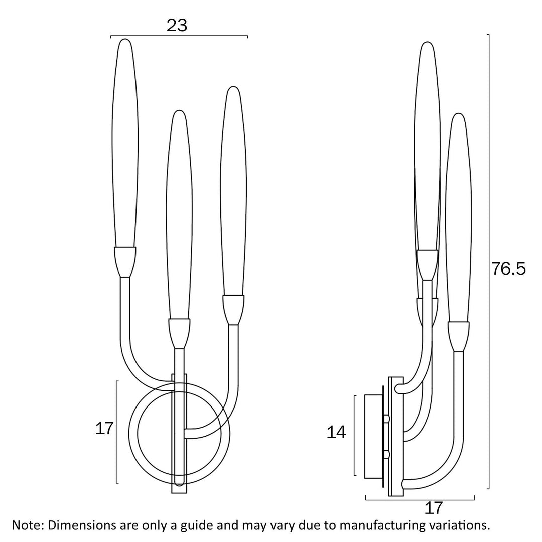 Telbix ARCHER 3 LIGHT WALL LIGHT