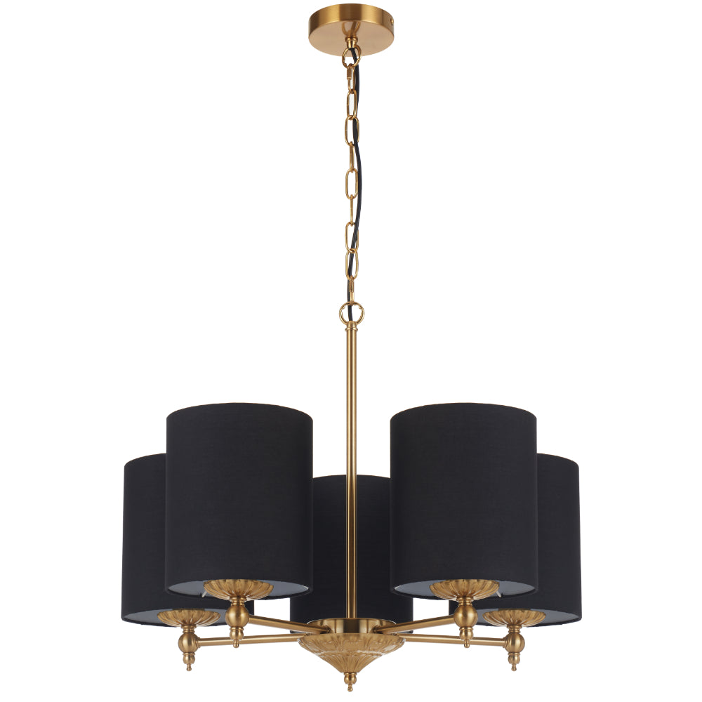 ARGOS 5 LIGHT PENDANT Black Chandelier