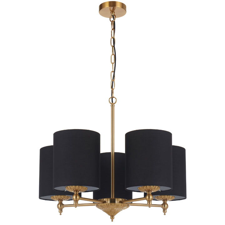 ARGOS 5 LIGHT PENDANT Black Chandelier