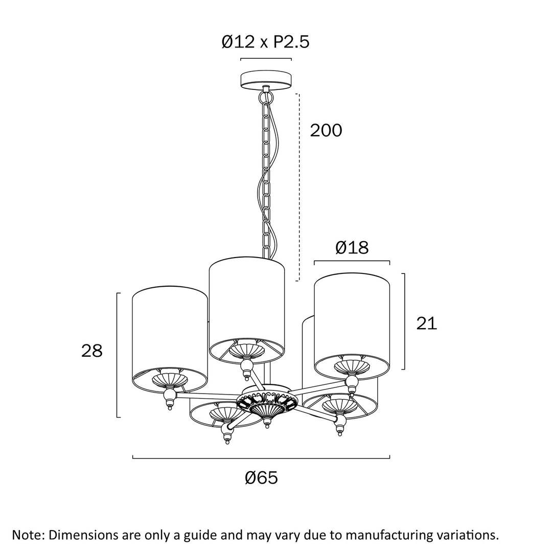 ARGOS 5 LIGHT PENDANT Chandelier