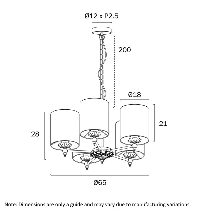 ARGOS 5 LIGHT PENDANT Chandelier