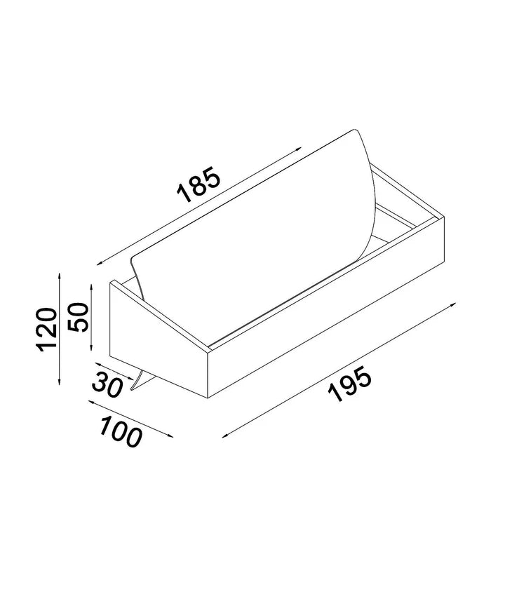 ATLANTA: City Series LED Interior Tri-CCT Up/Down Rectangular Dimmable Wall Light