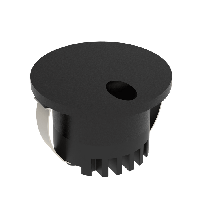 AURA Step Light-Narrow Round Black step light