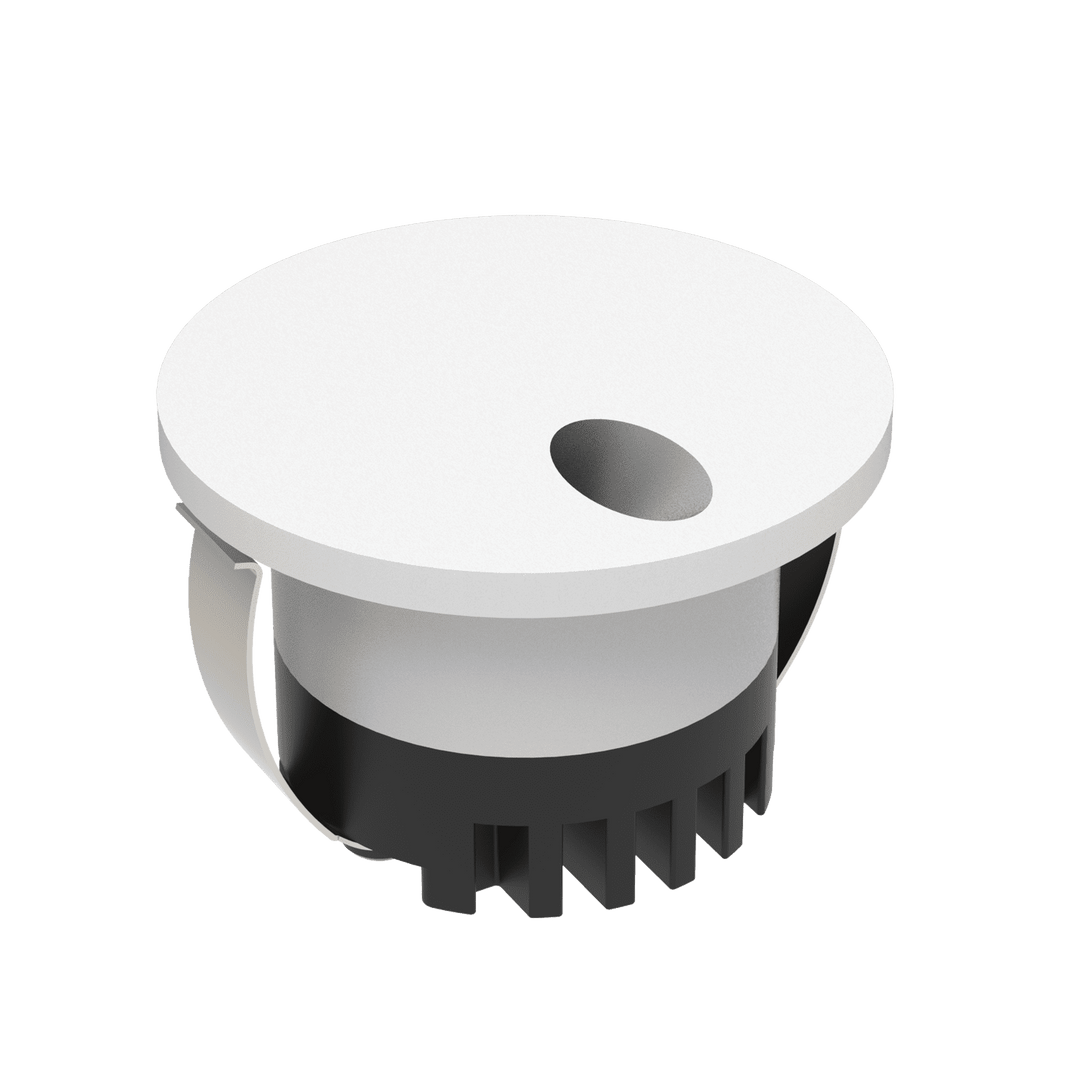 AURA Step Light-Narrow Round White step light