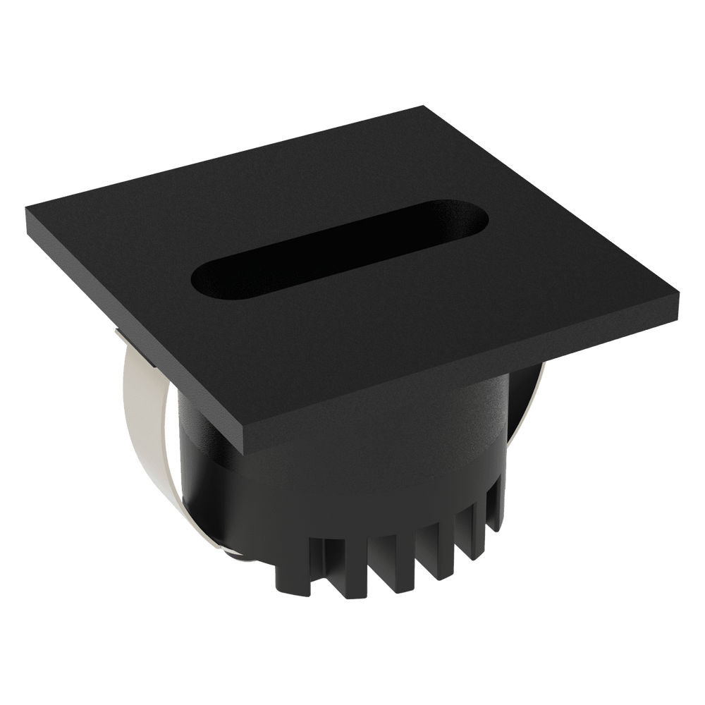 AURA Step Light- Slot Square Black step light