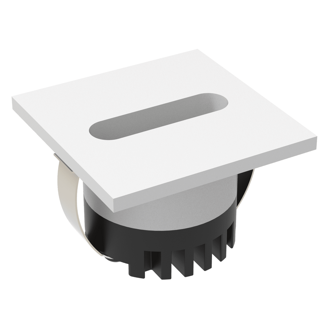 AURA Step Light- Slot Square White step light