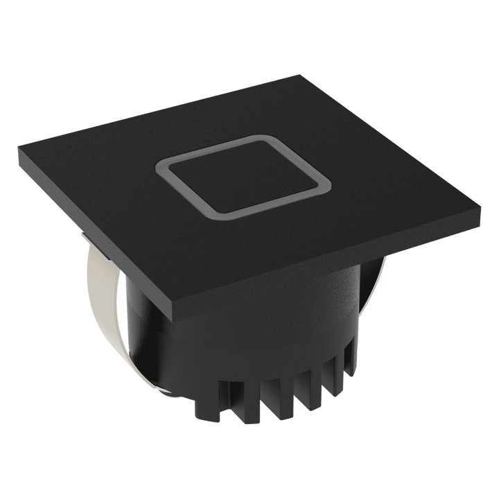 AURA 240V RND 3W LED TRIO IP20 STEPLIGHT Square Ring Black Square step light