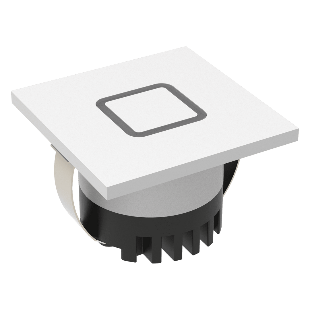 AURA 240V RND 3W LED TRIO IP20 STEPLIGHT Square Ring White Square step light