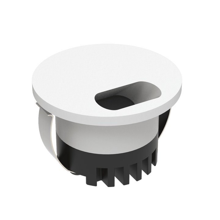 AURA Step Light-Wide Round White step light