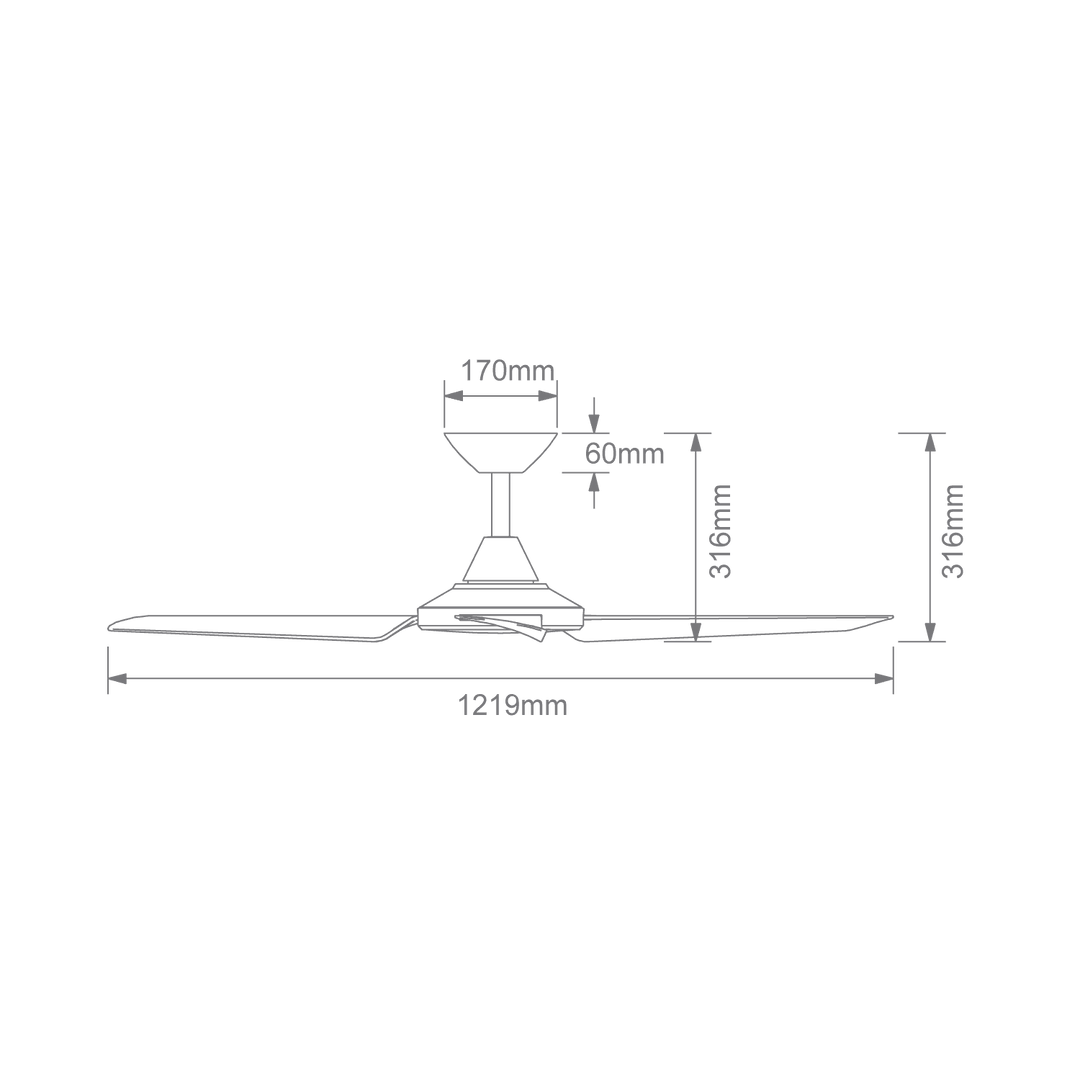 AXIS-48 DC Ceiling Fan with light Celling Fan
