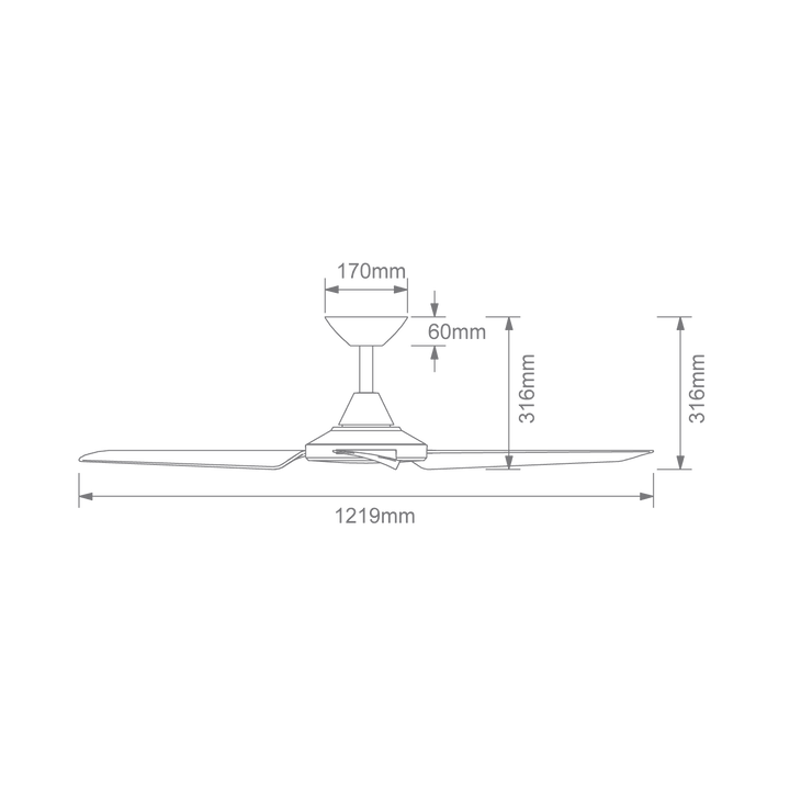 AXIS-48 DC Ceiling Fan with light Celling Fan