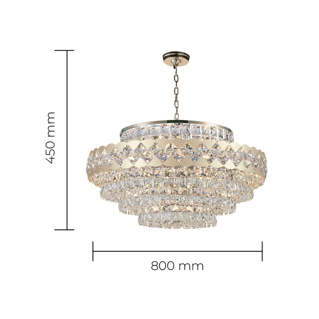 Alba Crystal Chandelier 800mm