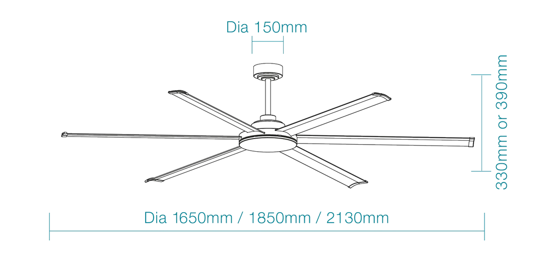 Albatross II DC 65″, 72″or 84″ Smart Ceiling Fan With WIFI Remote Control