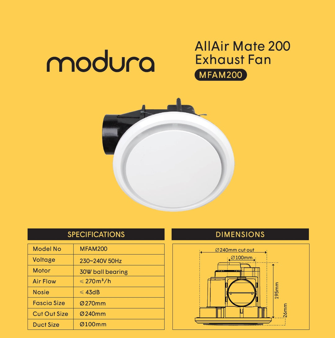 AllAir Mate 200 Exhaust Fan