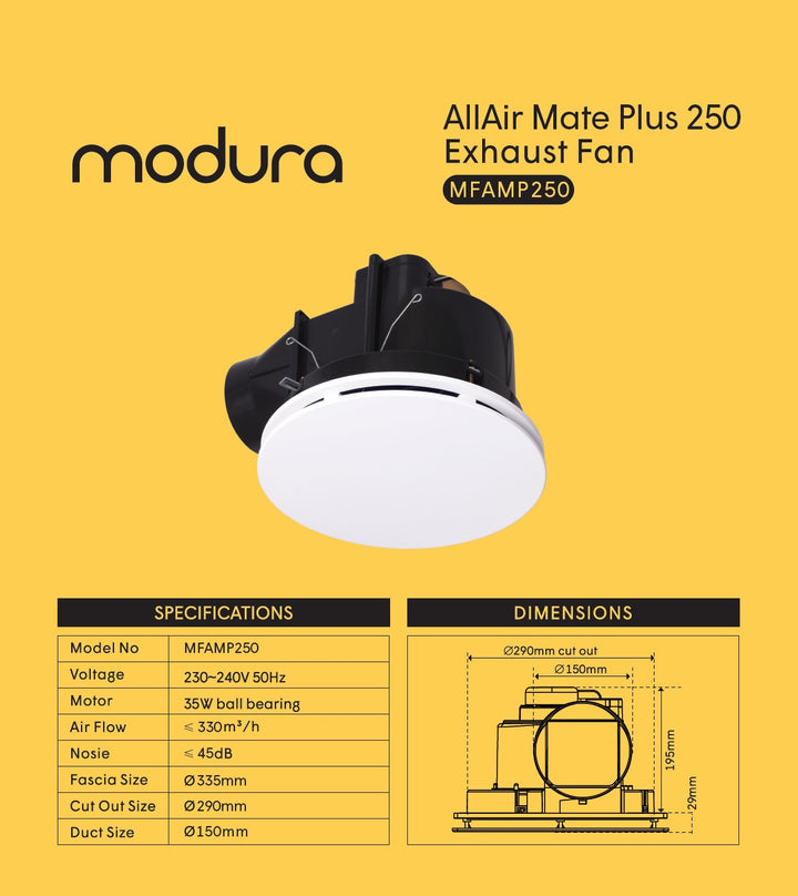 AllAir Mate Plus 250 Exhaust Fan