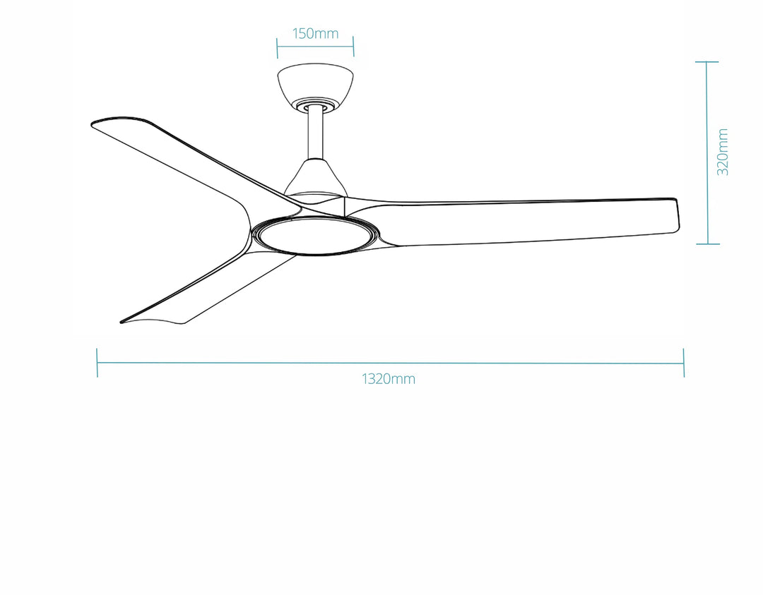 Alpine DC 52″ Smart Ceiling Fan With WIFI Remote Control With Light Ceiling Fan