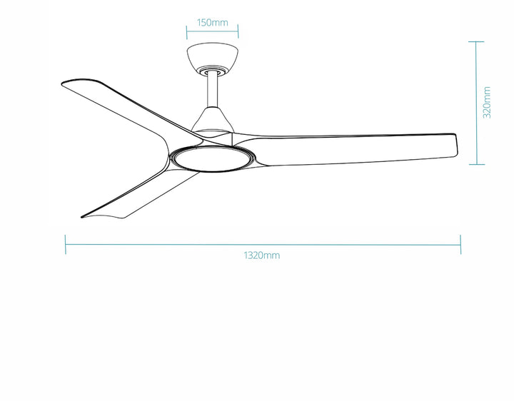 Alpine DC 52″ Smart Ceiling Fan With WIFI Remote Control With Light Ceiling Fan