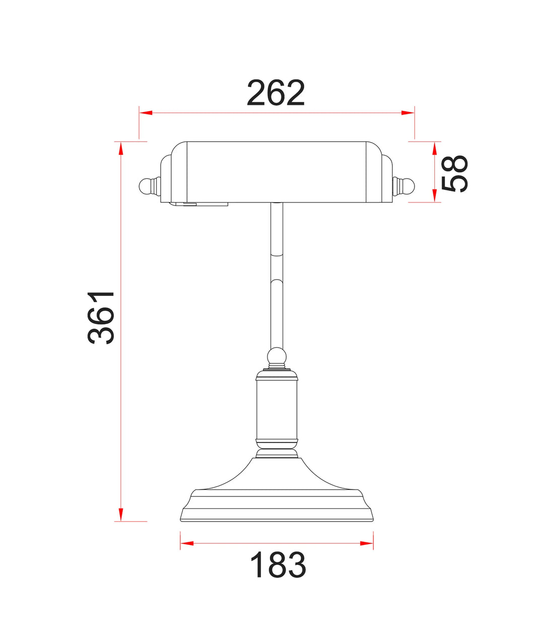 BANCA: Interior Banker Lamps with Cylindrical Shade TABLE LAMP
