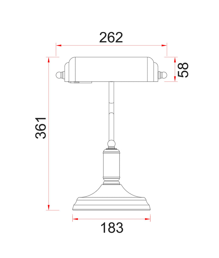 BANCA: Interior Banker Lamps with Cylindrical Shade TABLE LAMP